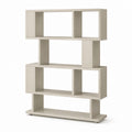 Libreria a giorno bianco avorio in MDF rettangolare a 4 ripiani 120 x 30 x 180 cm