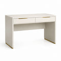 Scrivania rettangolare bianca in MDF laminato con 2 cassetti 120 x 60 x 75 cm